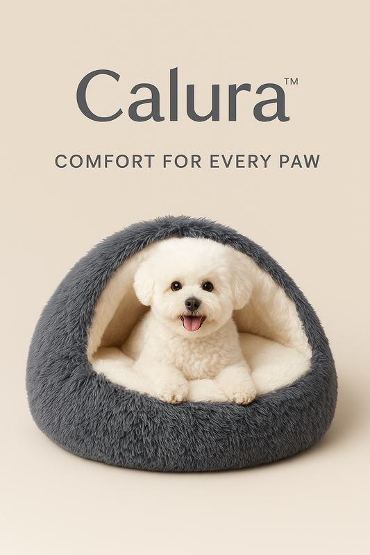 Calura™ 2-in-1 Cozy Plush Pet Bed with Removable Cover – Warm Cave for small Cats & Dogs